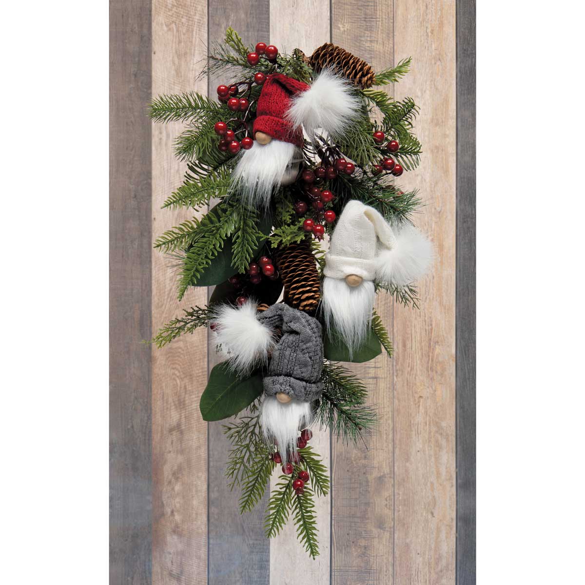 b50 GNOME JINGLE BELL CREAM 2 IN X 8.5 IN POLYESTER